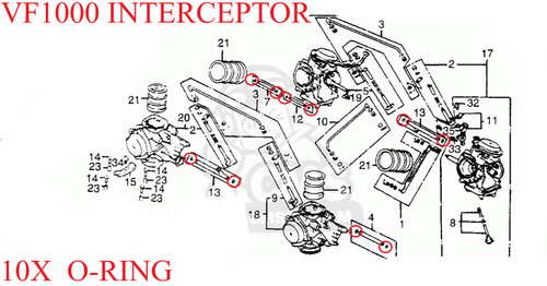 10x oring tubi raccordi - 10x, t